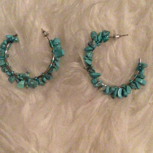 petit moments Jewelry - NEW! Petit Moments turquoise hoops